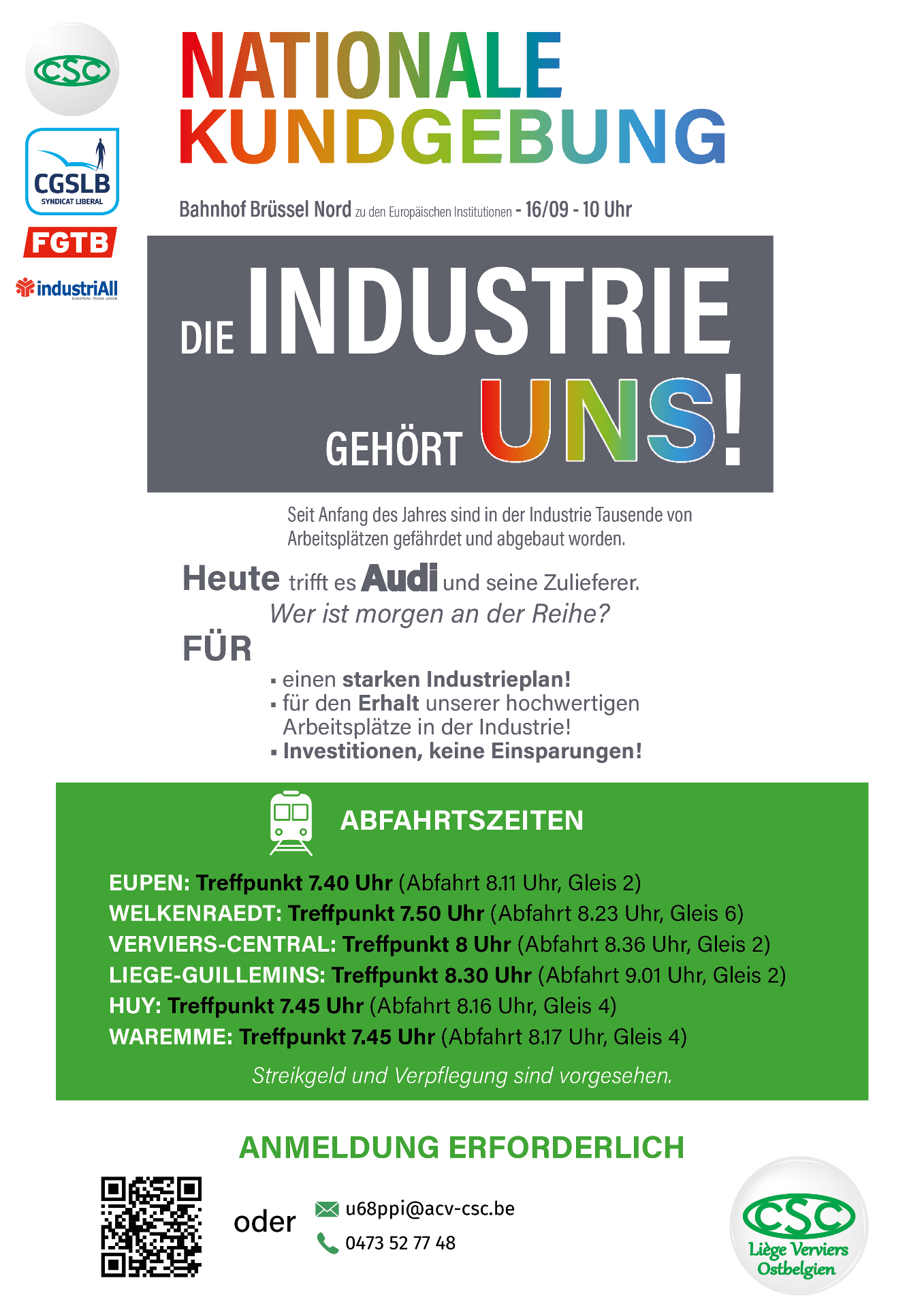 Nationalkundgebung - Audi, die Industrie gehört uns